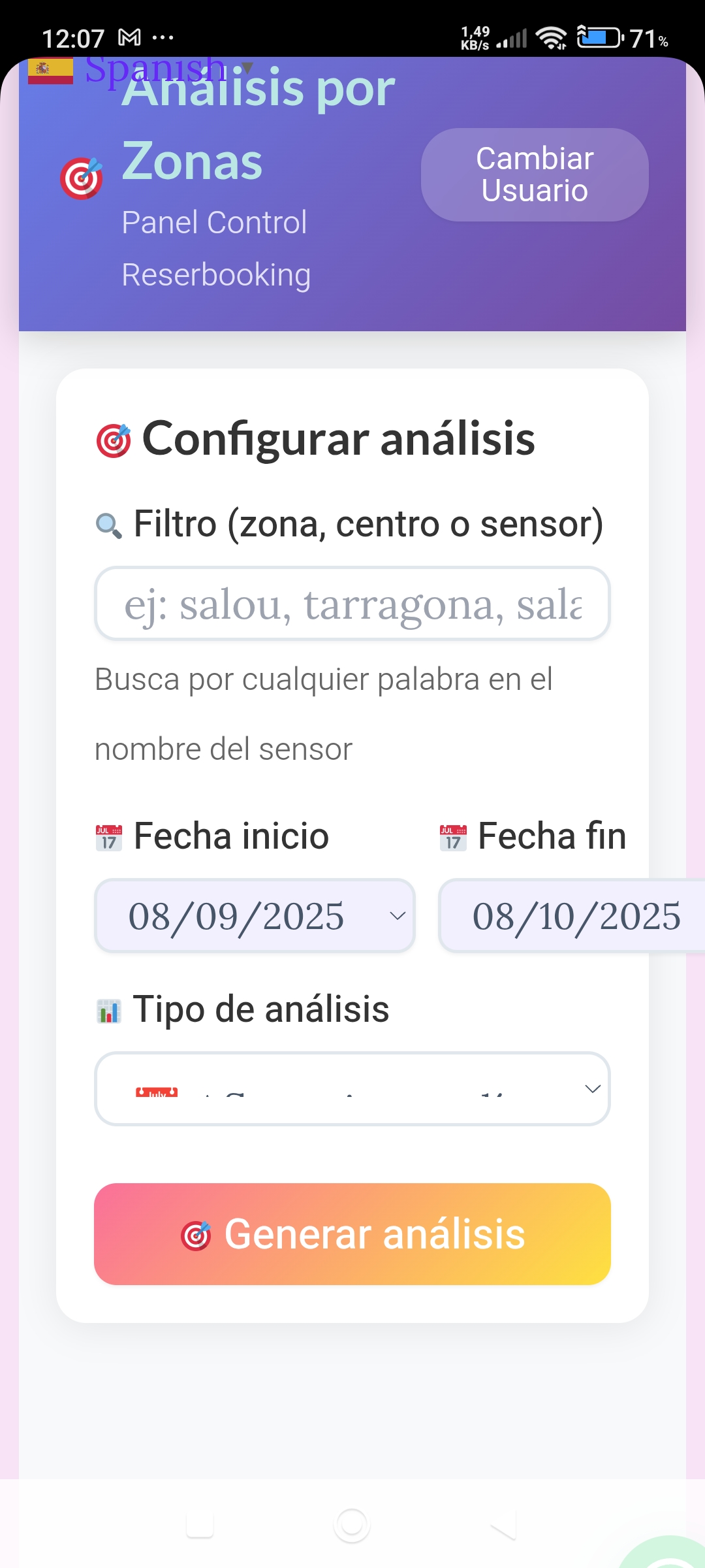 App móvil reserbooking 3