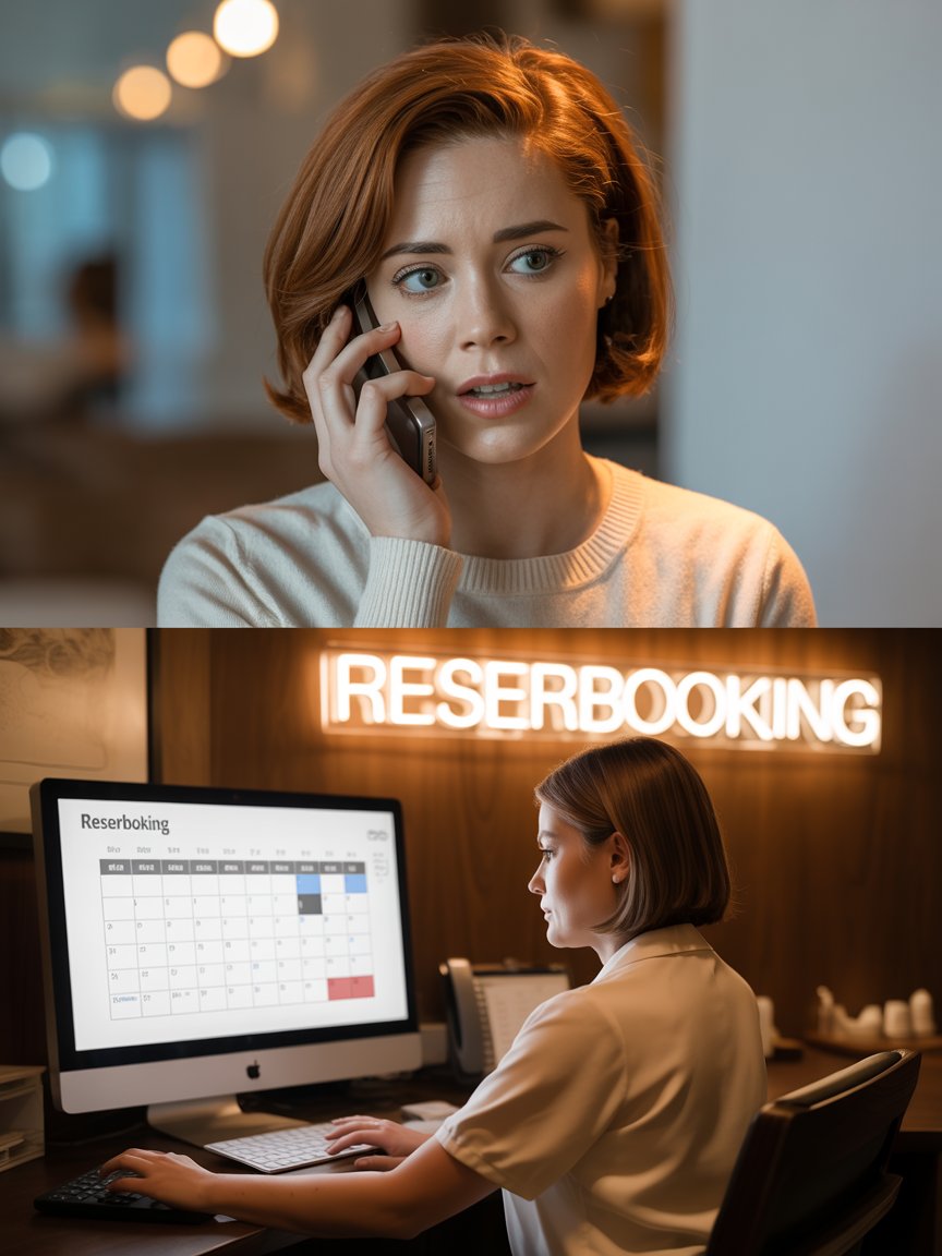 Reserva: cliente y profesional gestionando la cita