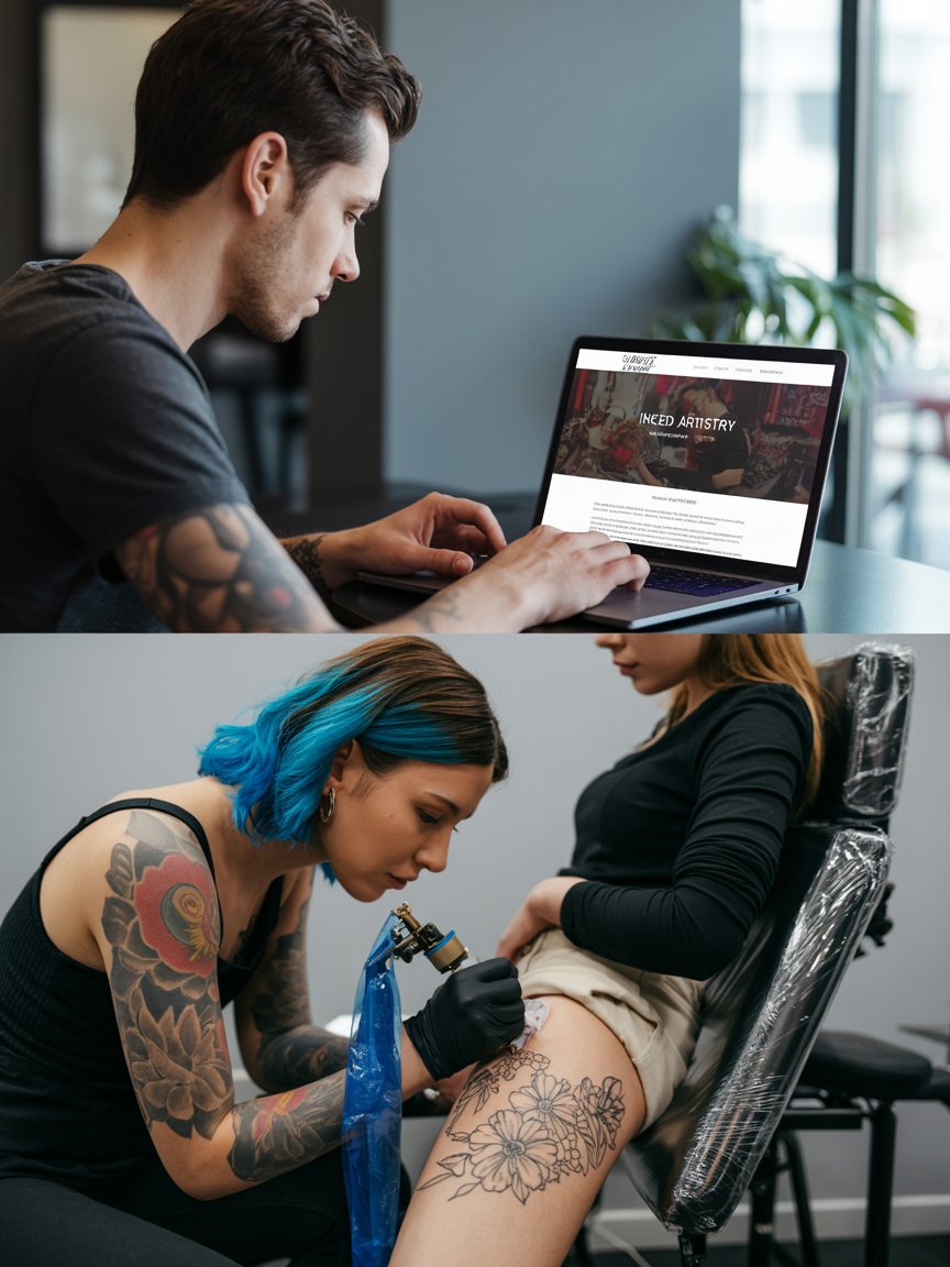 Ejemplo de web profesional para centro de tatuajes